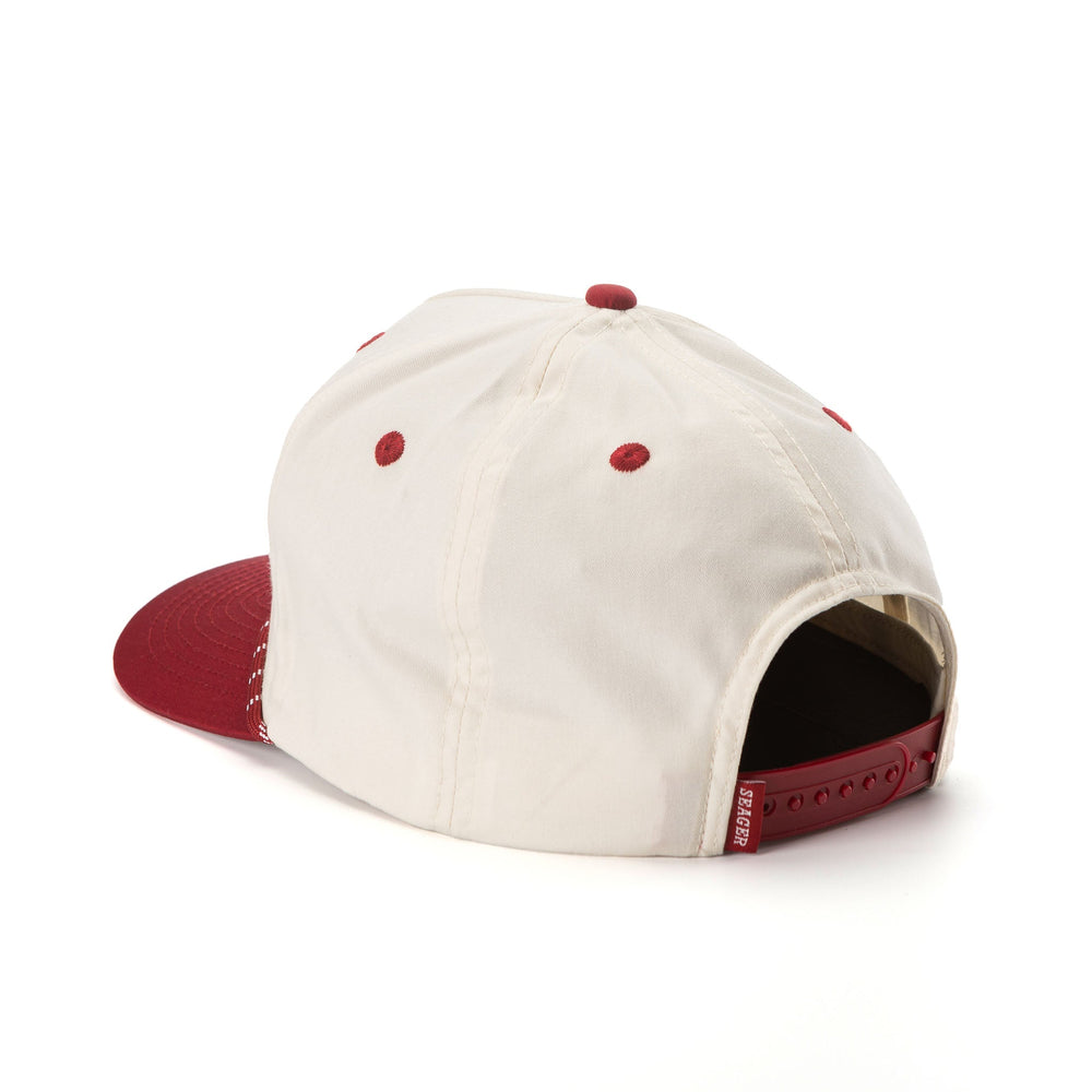 
                  
                    Load image into Gallery viewer, Seager Branded Snapback - &amp;#39;Cream / Maroon&amp;#39;
                  
                