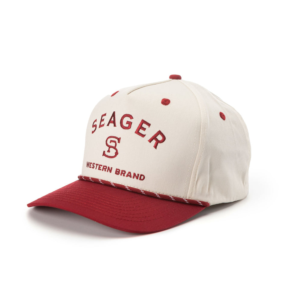 Seager Branded Snapback - 'Cream / Maroon'