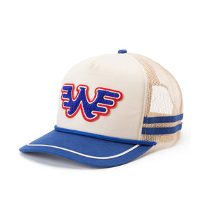 
                  
                    Load image into Gallery viewer, SEAGER x Waylon Jennings &amp;#39;Flying W&amp;#39; Snapback - &amp;#39;Blue / Cream&amp;#39;
                  
                