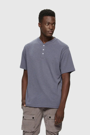 
                  
                    Load image into Gallery viewer, Kuwalla Slub SS Henley Tee - &amp;#39;Charcoal&amp;#39;
                  
                