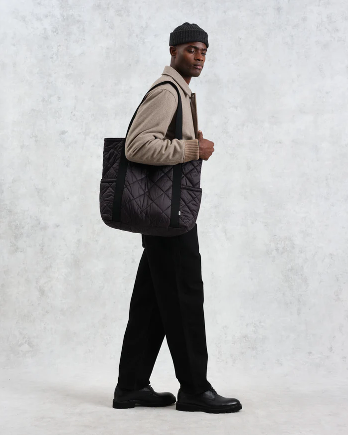 
                  
                    Load image into Gallery viewer, Wax London &amp;#39;Black Quilted Work Tote Bag&amp;#39;
                  
                