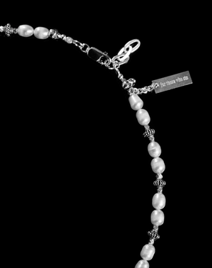 
                  
                    Load image into Gallery viewer, For Those Who Sin Ridged Pearl Neckalce
                  
                