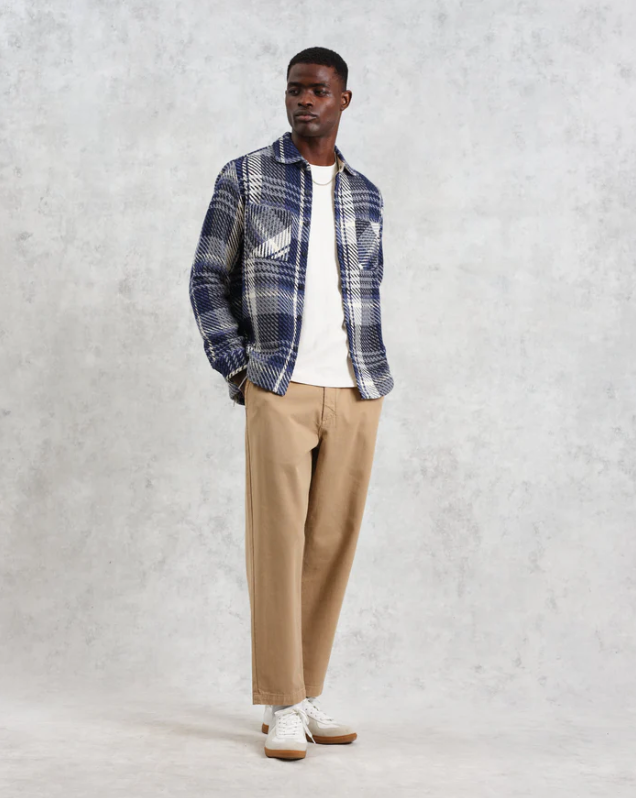 
                  
                    Load image into Gallery viewer, Wax London Whiting Check Overshirt  - &amp;#39;Spear Check Navy&amp;#39;
                  
                