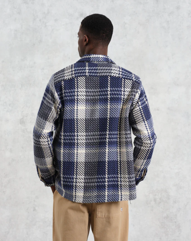 
                  
                    Load image into Gallery viewer, Wax London Whiting Check Overshirt  - &amp;#39;Spear Check Navy&amp;#39;
                  
                