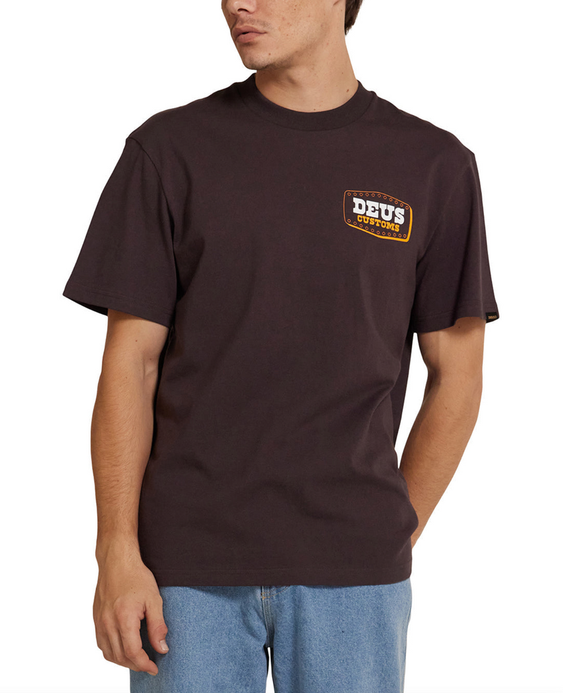 
                  
                    Load image into Gallery viewer, Deus Ex Machina Buckle Up Tee - &amp;#39;Chocolate Brown&amp;#39;
                  
                