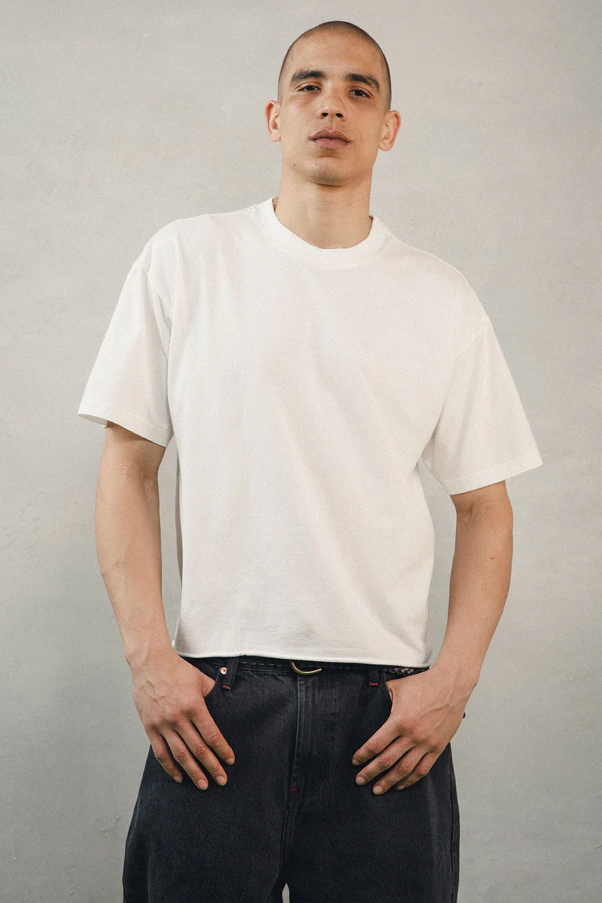 Elwood Oversized Cropped Core Tee - 'Vintage White' – FORTS