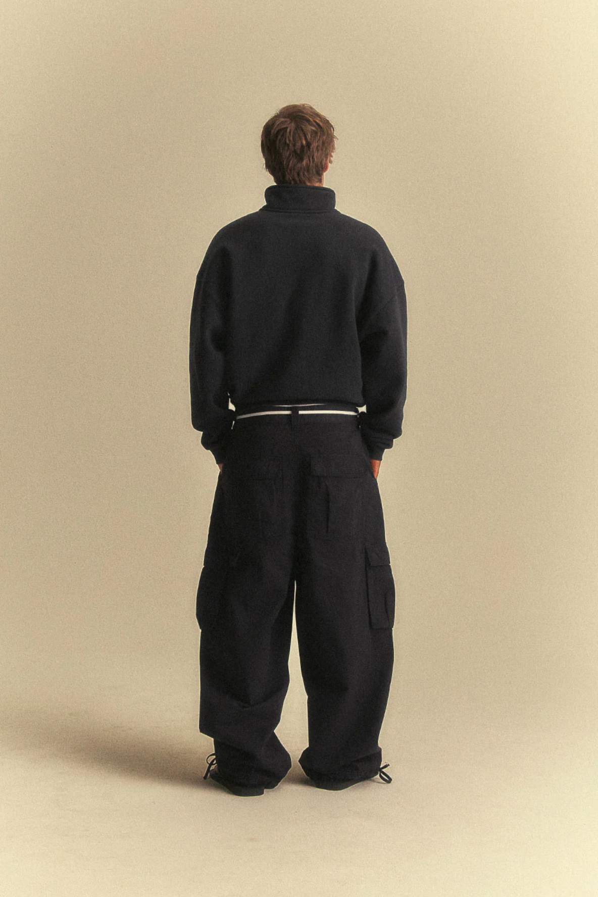 Elwood Oversized Core Quarter Zip - 'Vintage Black' – FORTS