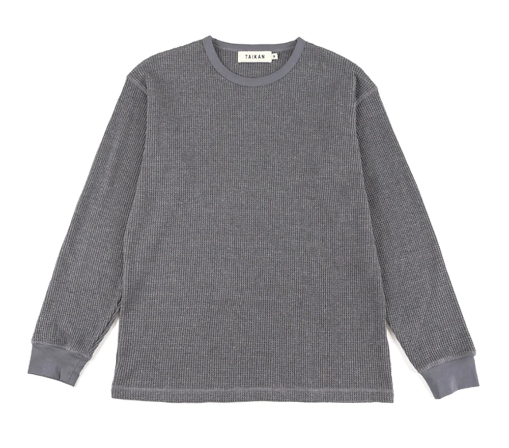 
                  
                    Load image into Gallery viewer, TAIKAN L/S Waffle Knit - &amp;#39;Concrete&amp;#39;
                  
                