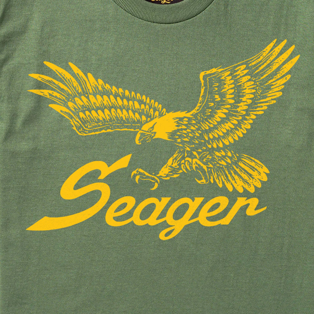 
                  
                    Load image into Gallery viewer, SEAGER &amp;#39;Wingspan&amp;#39; Heavyweight Tee - &amp;#39;Army Green&amp;#39;
                  
                