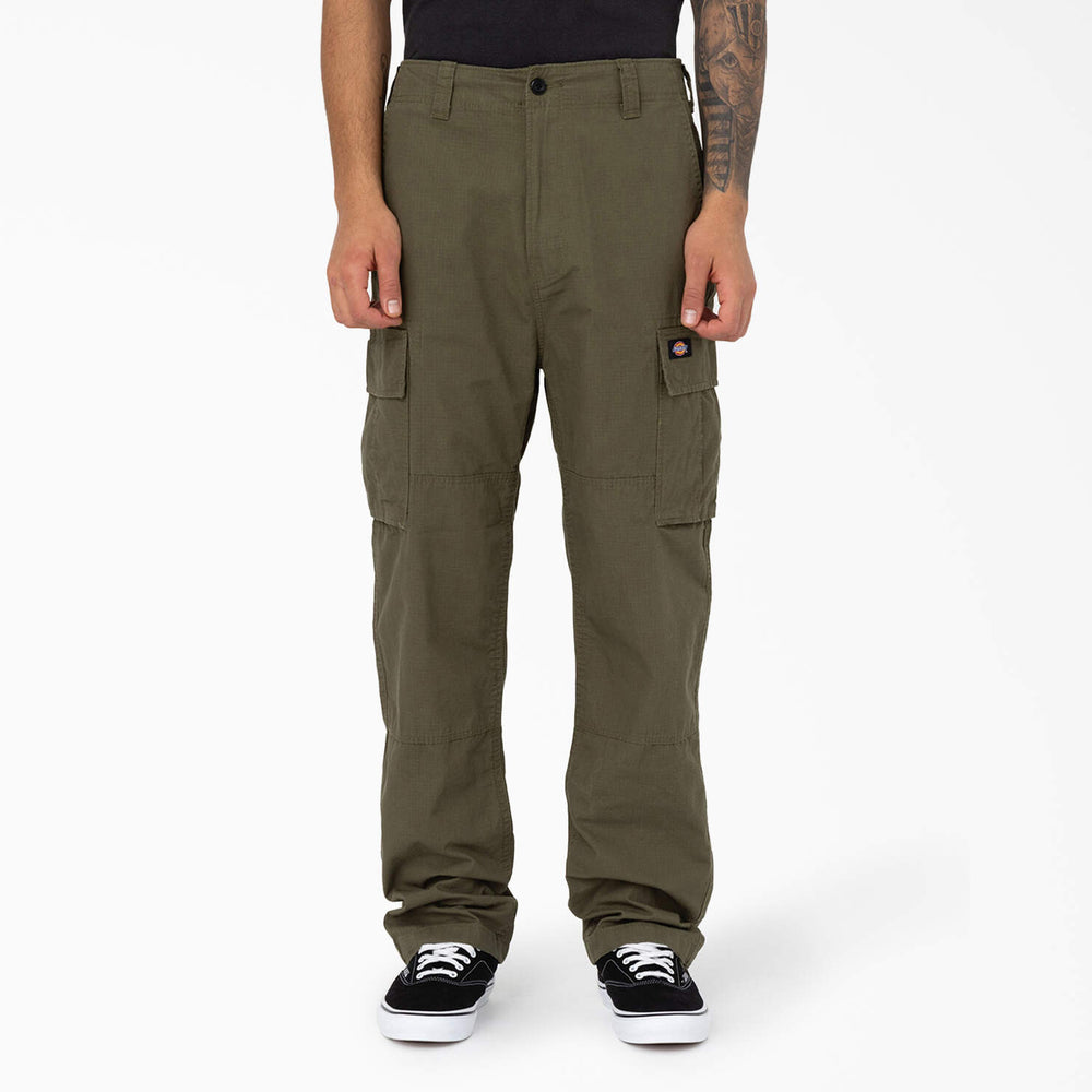 Dickies Eagle Bend Relaxed Fit Double Knee Cargo Pants - 'Military Green'