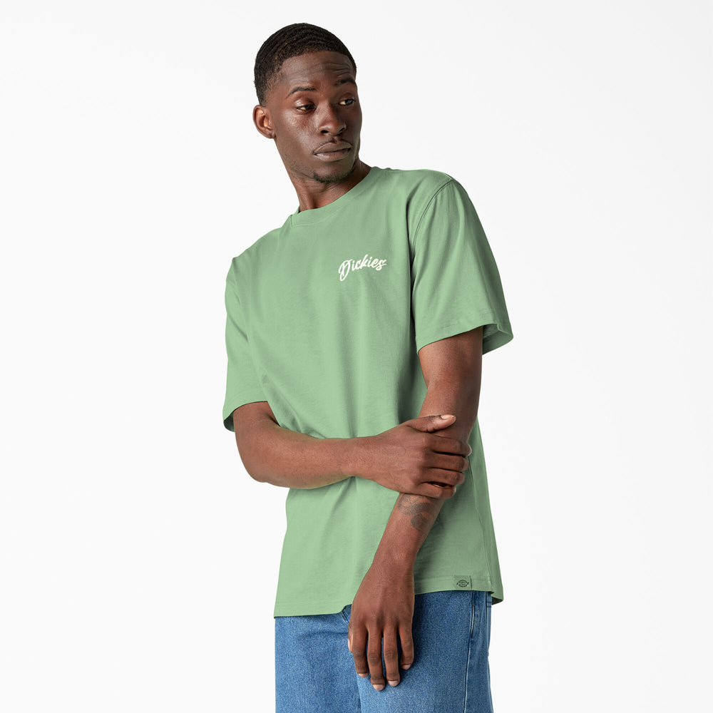 
                  
                    Load image into Gallery viewer, Dickies Dighton Graphic T-Shirt - &amp;#39;Quiet Green&amp;#39;
                  
                