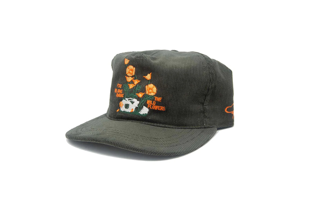 
                  
                    Load image into Gallery viewer, Ampal Creative &amp;#39;Wild Flowers Cord&amp;#39; Snapback - &amp;#39;Green&amp;#39;
                  
                