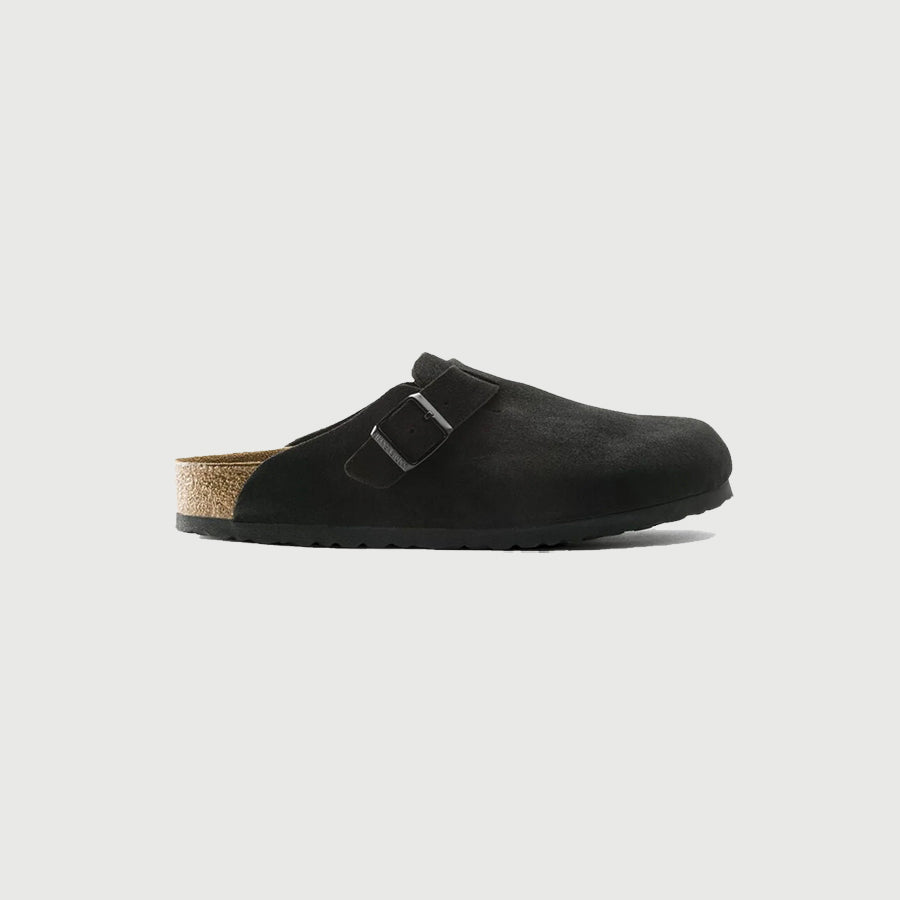 Birkenstock Boston Soft Footbed Suede Leather - 'Black' – FORTS