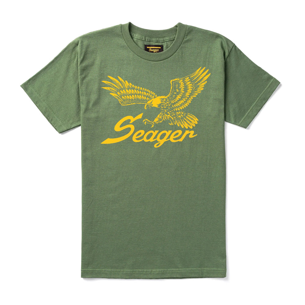 SEAGER 'Wingspan' Heavyweight Tee - 'Army Green'