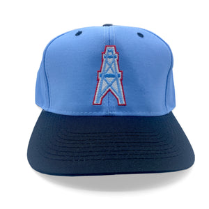 
                  
                    Load image into Gallery viewer, Vintage Houston Oilers Snapback Hat - &amp;#39;Baby Blue&amp;#39;
                  
                