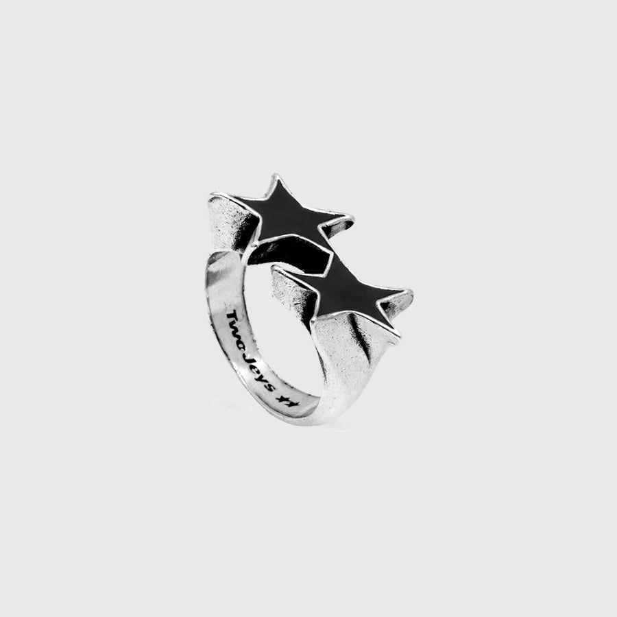 Two Jeys Icon Black Enameled Single Ring – FORTS