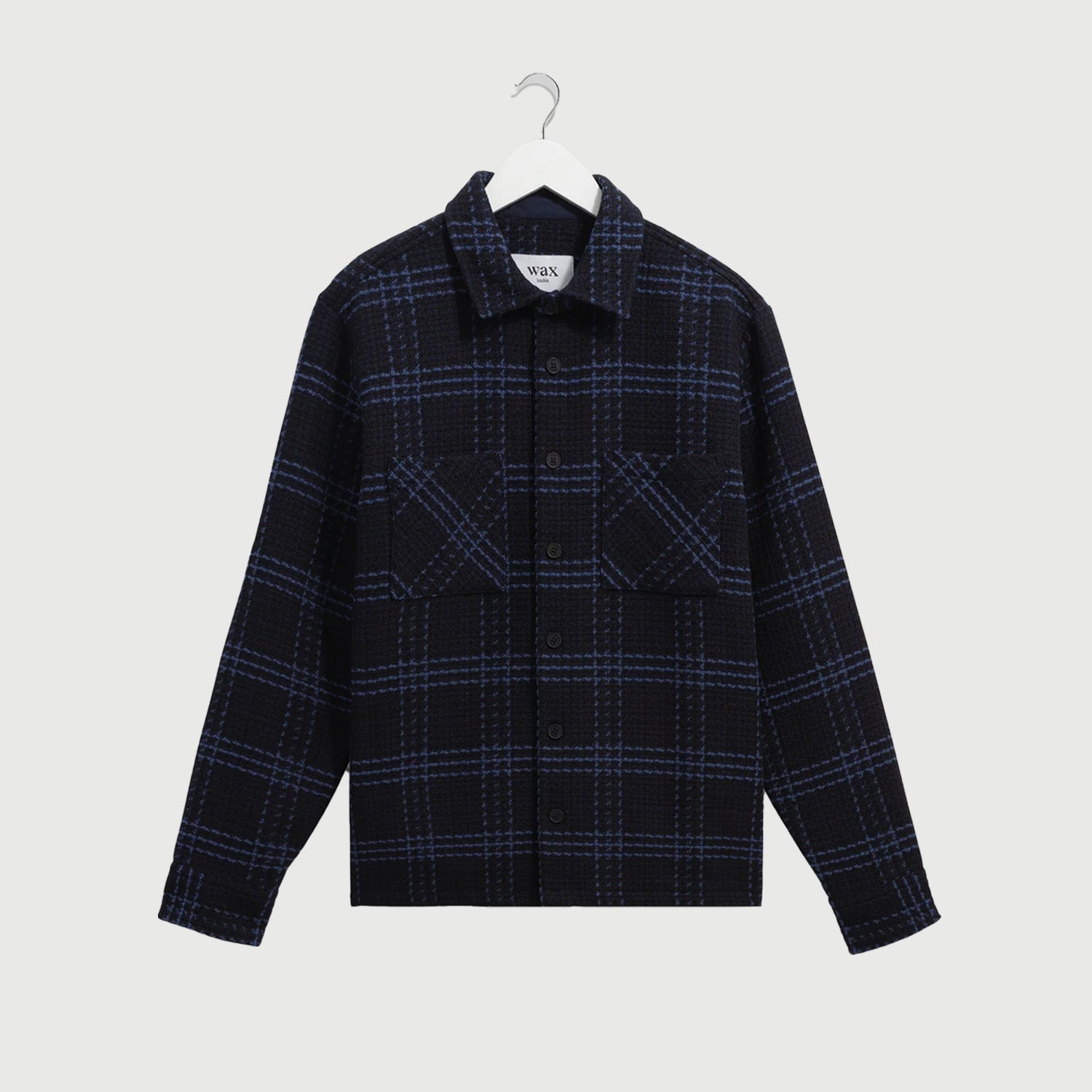 Wax London Skate Check Whiting Overshirt - 'Navy / Blue' – FORTS