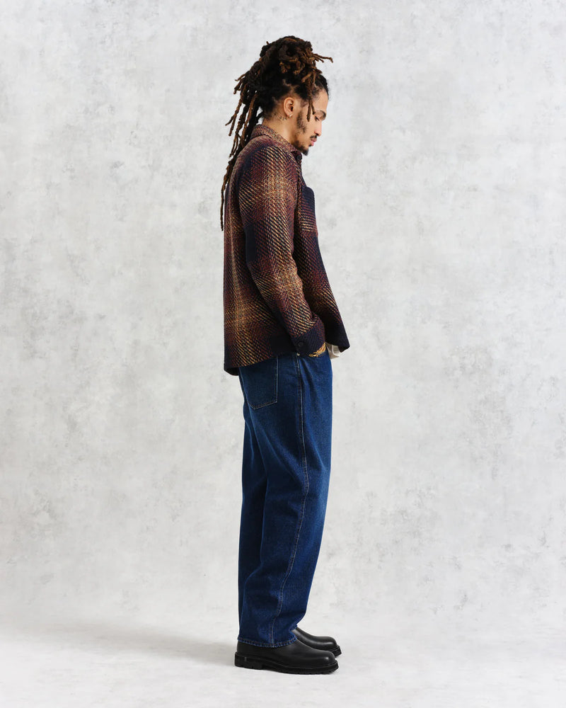 
                  
                    Load image into Gallery viewer, Wax London Whiting Windowpane Check Overshirt  - &amp;#39;Navy and Brown&amp;#39;
                  
                