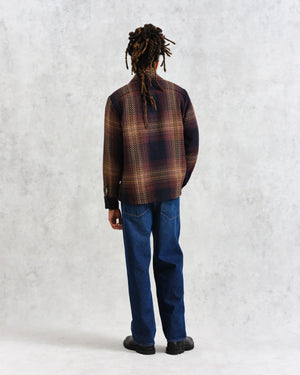 
                  
                    Load image into Gallery viewer, Wax London Whiting Windowpane Check Overshirt  - &amp;#39;Navy and Brown&amp;#39;
                  
                