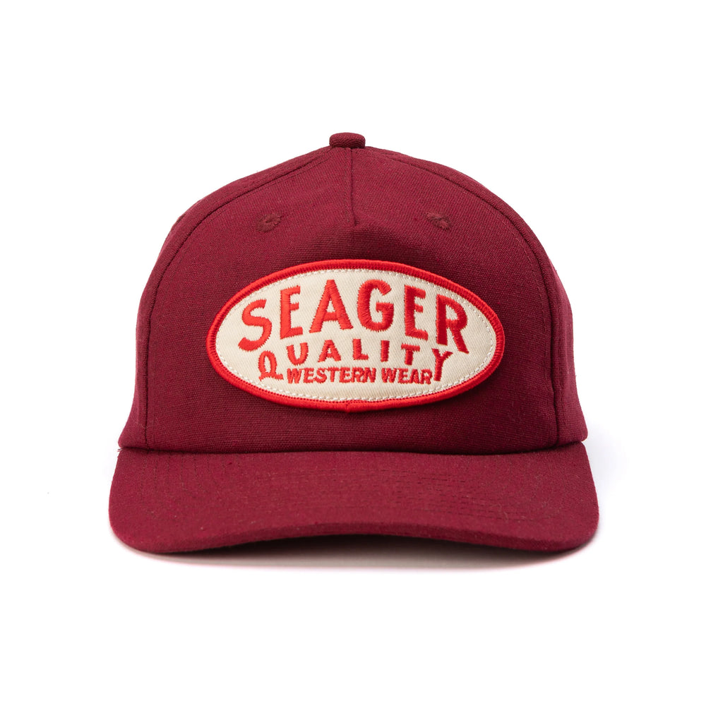 
                  
                    Load image into Gallery viewer, SEAGER &amp;#39;Old Town&amp;#39; Snapback - &amp;#39;Maroon&amp;#39;
                  
                