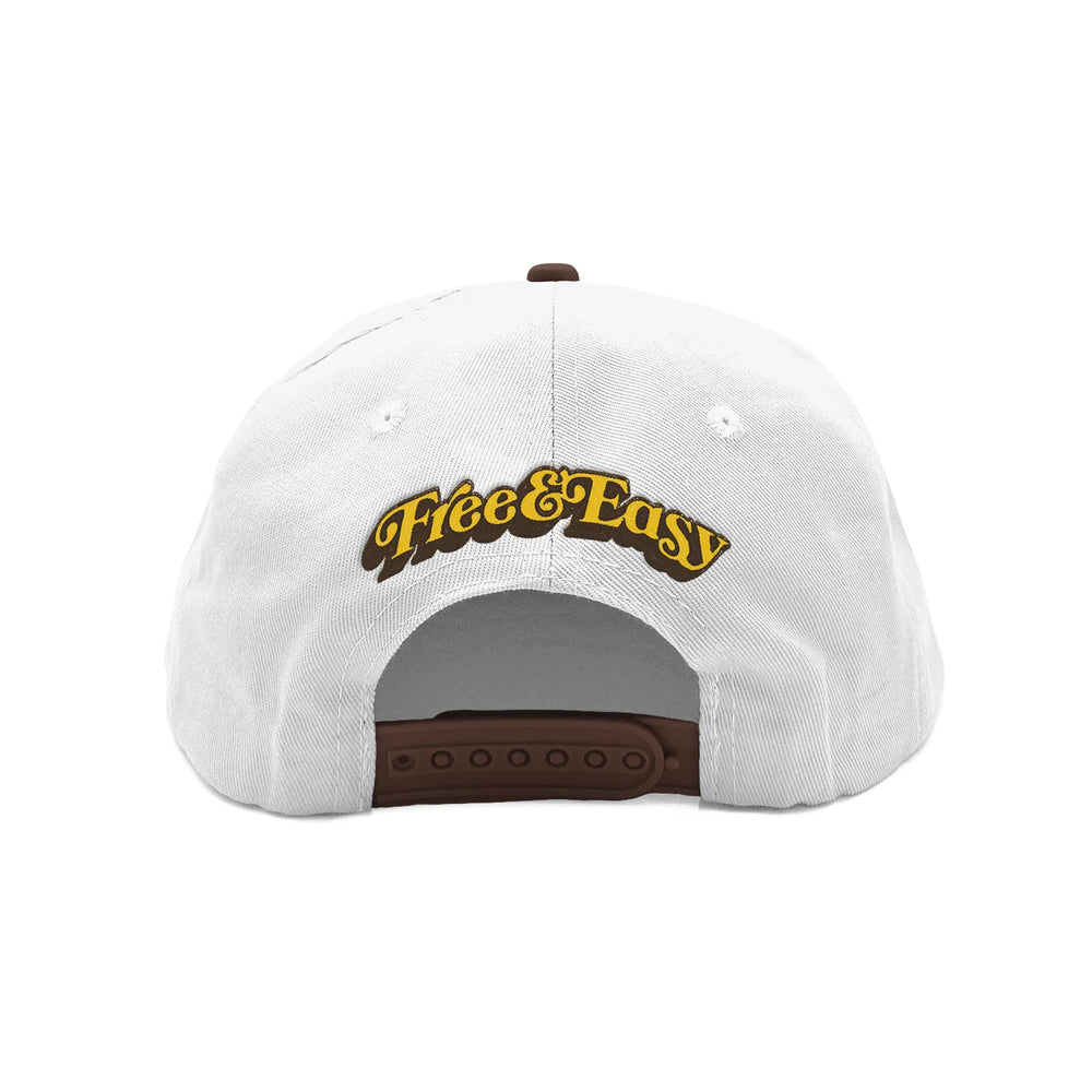 
                  
                    Load image into Gallery viewer, Free &amp;amp; Easy &amp;#39;Island Flower&amp;#39; Two Tone Short Brim Snapback Hat - &amp;#39;Bone / Brown&amp;#39;
                  
                