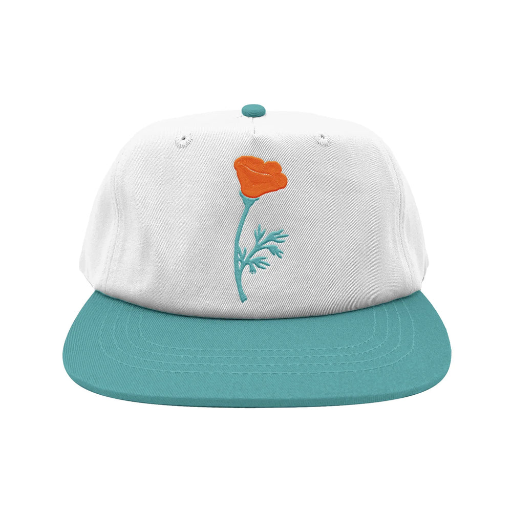 
                  
                    Load image into Gallery viewer, Free &amp;amp; Easy &amp;#39;Poppy&amp;#39; Two Tone Short Brim Snapback Hat - &amp;#39;Bone / Teal&amp;#39;
                  
                