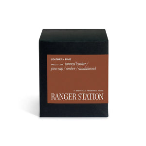 
                  
                    Load image into Gallery viewer, Ranger Station 8oz Premium Soy Wax Blend Candle - &amp;#39;Leather + Pine&amp;#39;
                  
                