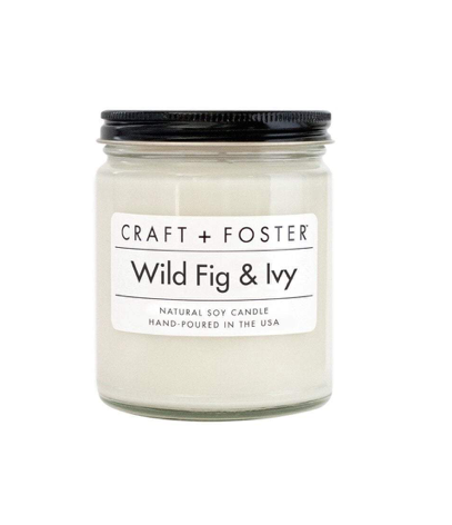 Craft + Foster 8oz Natural Soy Wax Candle - 'Wild fig & Ivy'