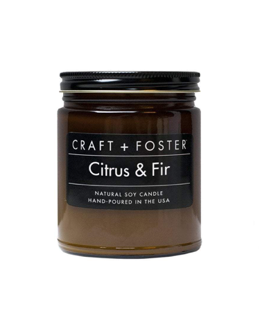 Craft + Foster 8oz Natural Soy Wax Candle - 'Citrus & Fir'