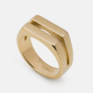 
                  
                    Load image into Gallery viewer, Vitaly - &amp;#39;Divide&amp;#39; Gold Ring
                  
                