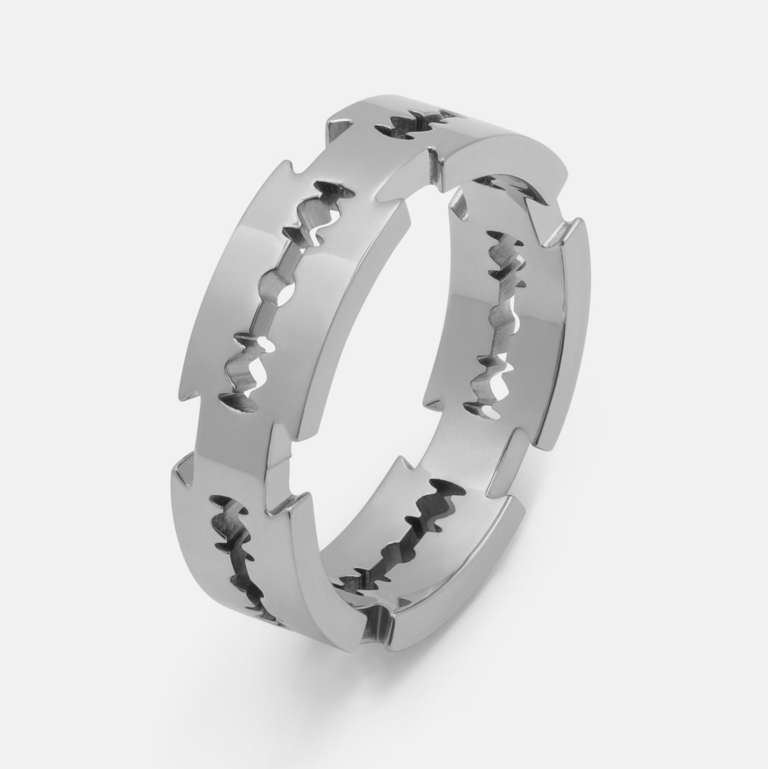 関税送料込【Vitaly】Razor ステンレスリング Vitaly 'Razor' Ring - 'Stainless Steel' – FORTS