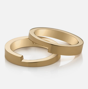 
                  
                    Load image into Gallery viewer, Vitaly &amp;#39;Gridlock&amp;#39; Stainless Steel Ring - &amp;#39;Gold&amp;#39;
                  
                