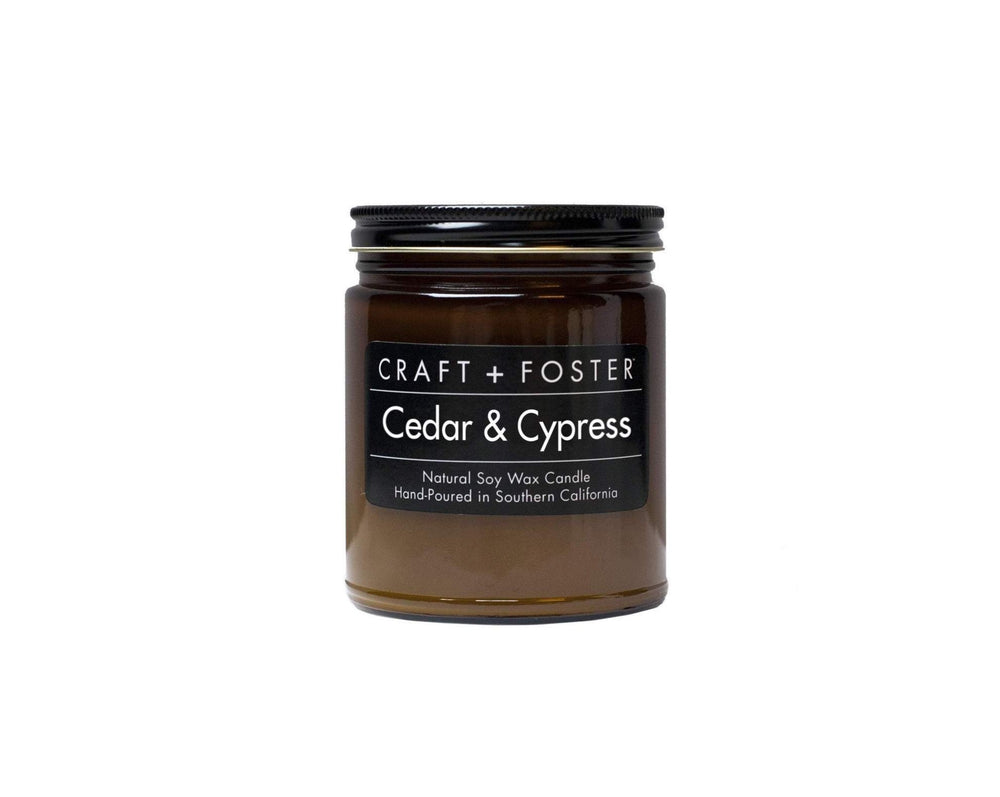 Craft + Foster 8oz Natural Soy Wax Candle - 'Cedar and Cypress'