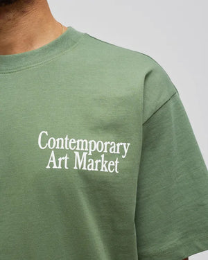 
                  
                    Load image into Gallery viewer, Market &amp;#39;Contemporary Art Market&amp;#39; T-Shirt - &amp;#39;Sage&amp;#39;
                  
                