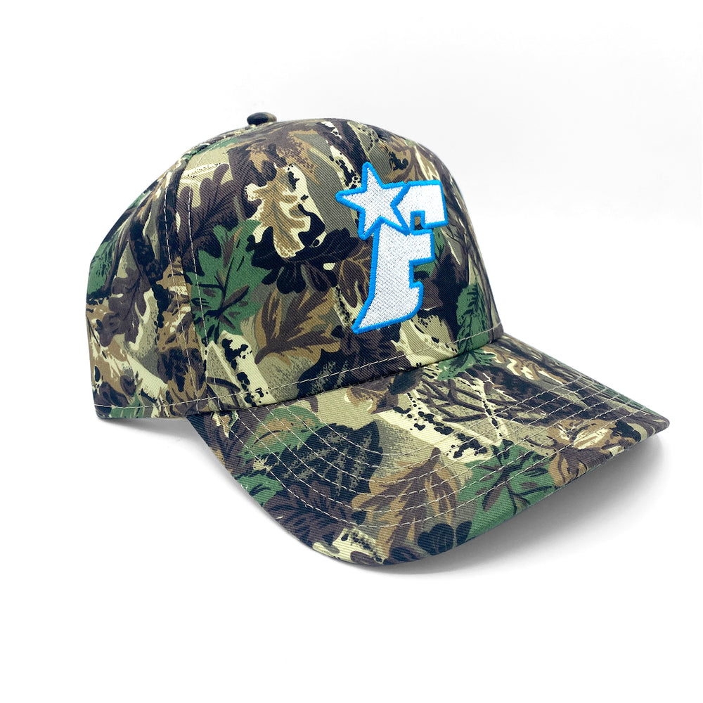 
                  
                    Load image into Gallery viewer, FORTS &amp;#39;Allstar&amp;#39; Snap Back Cap - &amp;#39;Camo / Blue&amp;#39;
                  
                